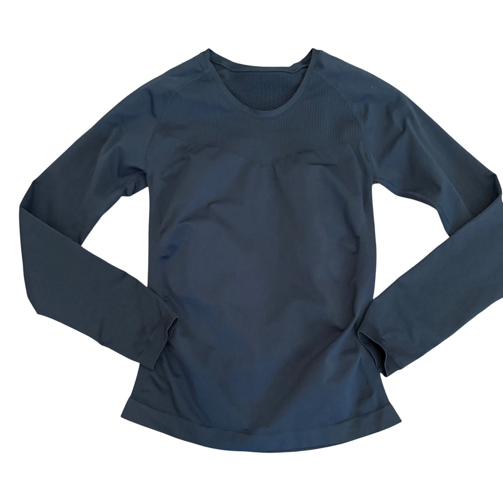 Z By Zella Black‎ Meridian Long Sleeve Mesh Panel Athletic Top Sz S